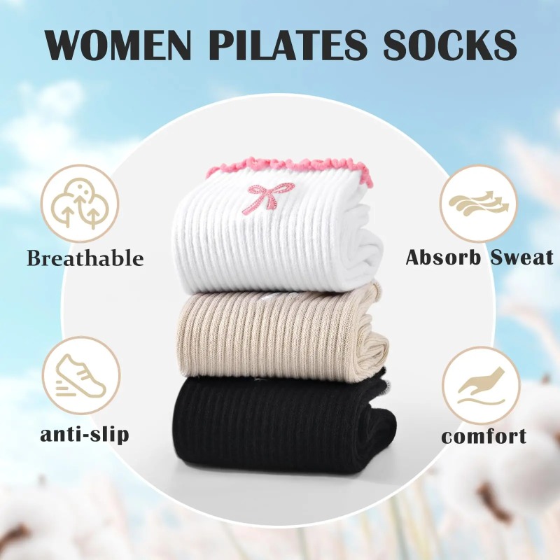 Yoga Of Fitness - Chaussettes de yoga professionnelles, chaussettes antidérapantes