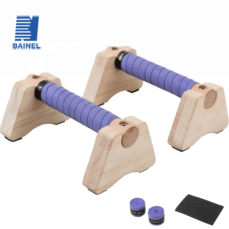 Push Up Board - Support de pompes en bois antidérapant,