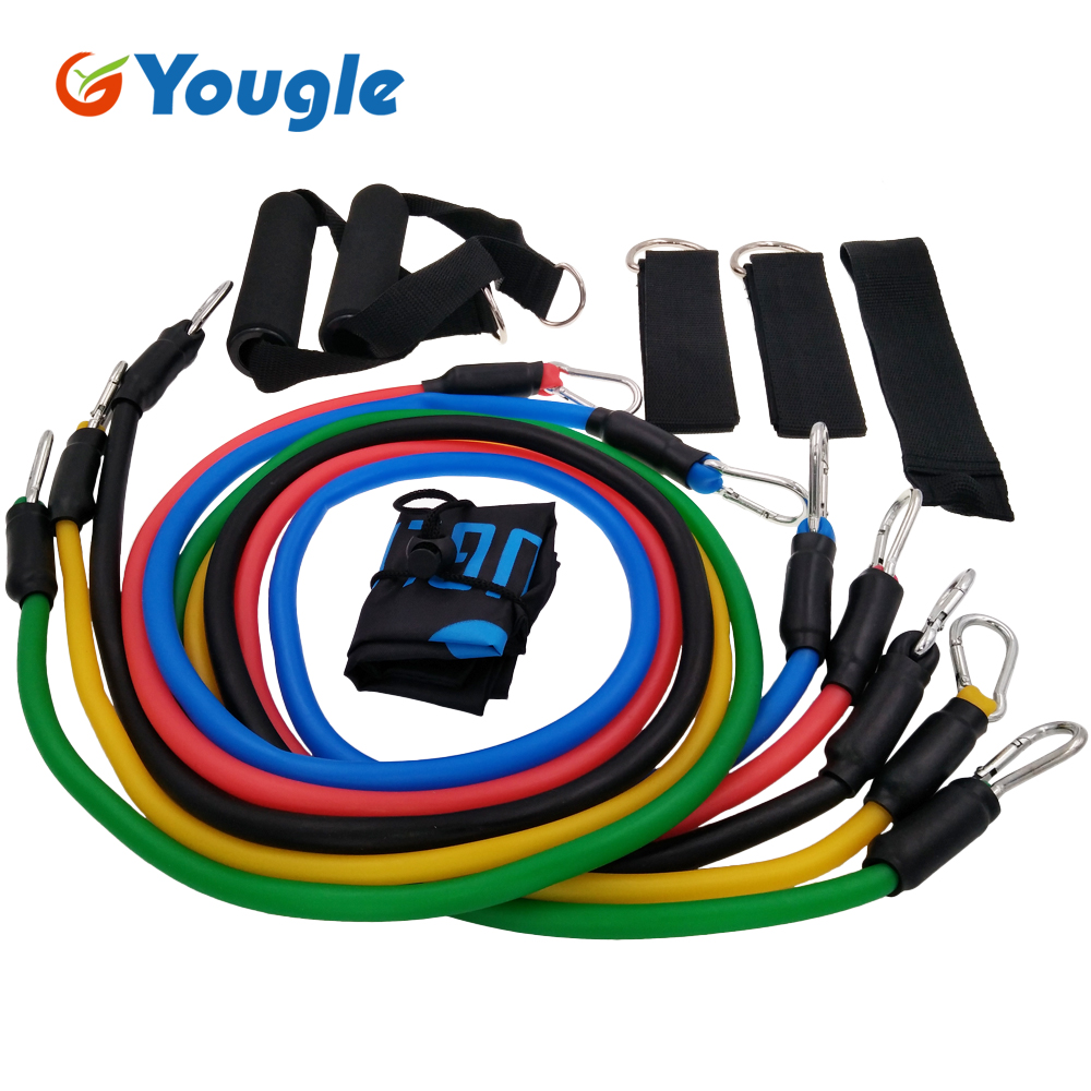 Yoga Fitness Resistance Band - YOUGLE – 11 pièces/ensemble cordes de